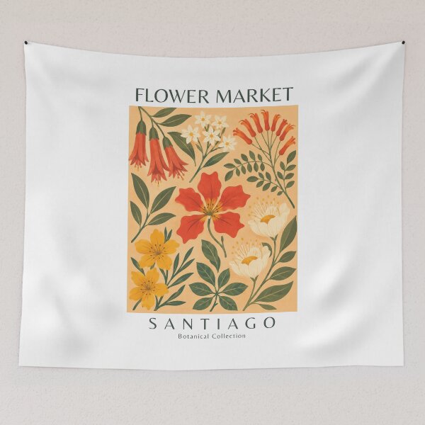 Item preview, Santiago - Flower Market designed and sold by StudioRedKoala.
