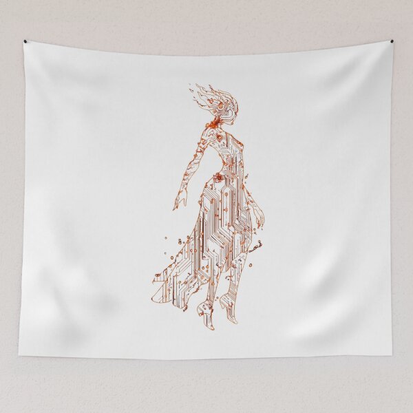 Item preview, Ethereal Circuit Board Silhouette- Abstract Sci-Fi Cyberpunk Art  designed and sold by LC&LCPlatform.