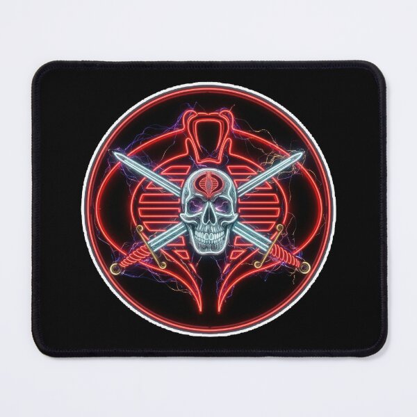 Item preview, Neon Cyberpunk Warrior Skull with Crossed Swords Crest designed and sold by keythxctrs.