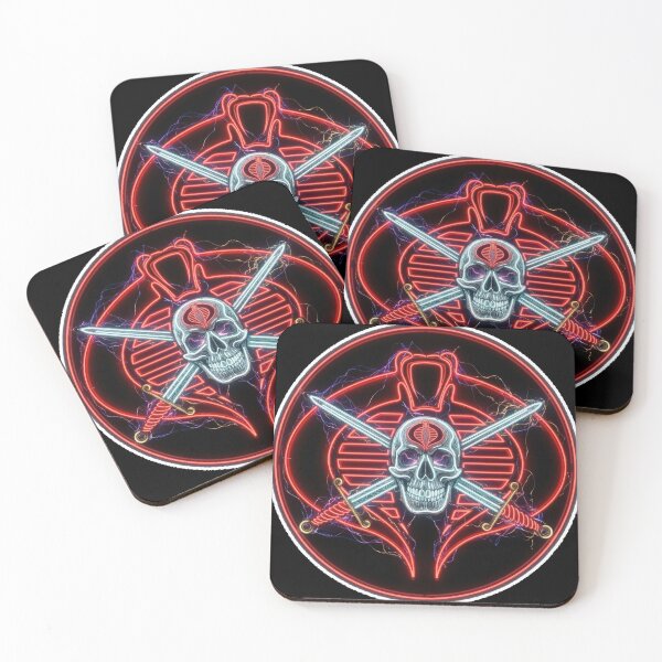 Item preview, Neon Cyberpunk Warrior Skull with Crossed Swords Crest designed and sold by keythxctrs.