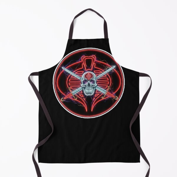 Item preview, Neon Cyberpunk Warrior Skull with Crossed Swords Crest designed and sold by keythxctrs.