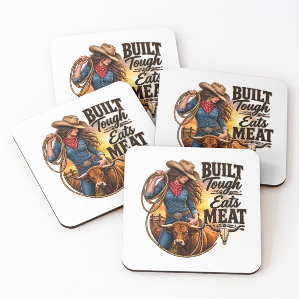 Item preview, BUILT TOUGH Eats Meat designed and sold by CarnivoreGifts.
