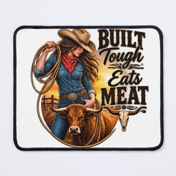 Item preview, BUILT TOUGH Eats Meat designed and sold by CarnivoreGifts.
