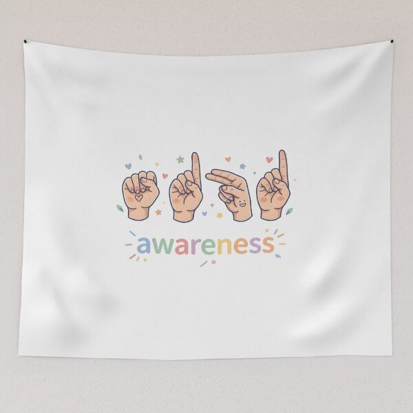 Item preview, ADHD ASL Awareness Sign Language Quote designed and sold by Marti’s Shop Corner.