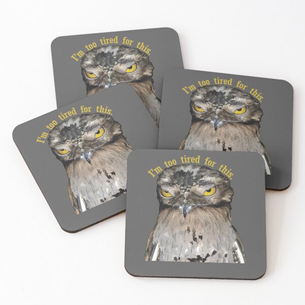 Item preview, Potoo Bird is Too Tired For This designed and sold by AuthenticCetacean.