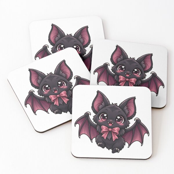 Item preview, Kawaii Goth Vampire Bat with Pink Bow designed and sold by Based-Bear.