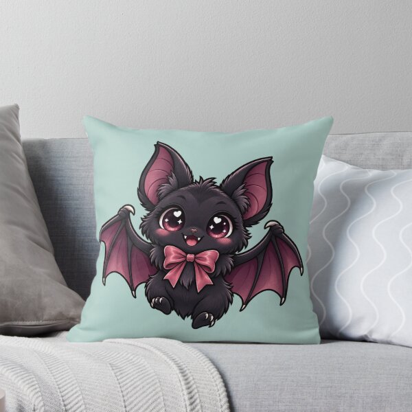 Item preview, Kawaii Goth Vampire Bat with Pink Bow designed and sold by Based-Bear.
