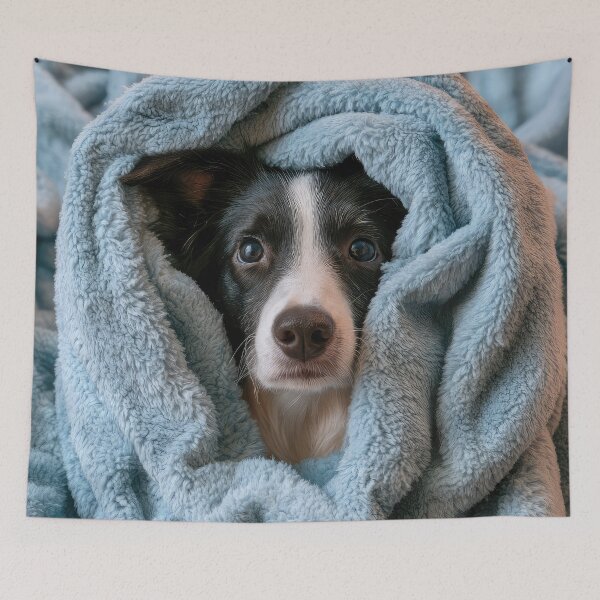Item preview, Border Collie in Blanket 01 designed and sold by Elisabeth Lucas.