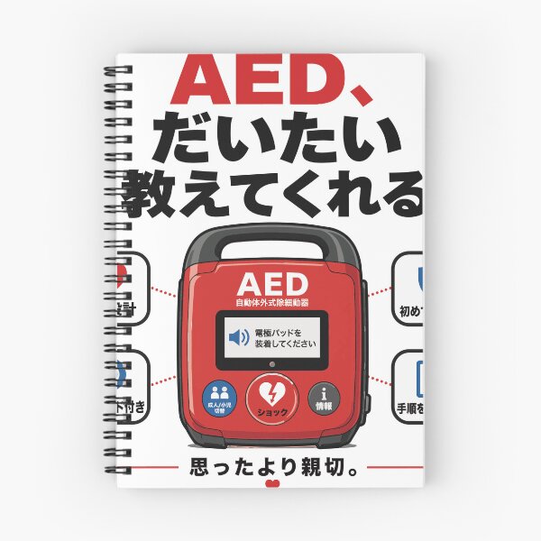 Item preview, AED Feature Breakdown - Friendly Emergency Device Infographic Design designed and sold by medicalkinoko.