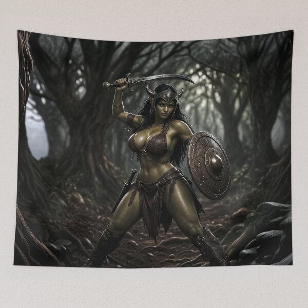 Item preview, Female Half-Orc Warrior designed and sold by Fantasy Temptress Adult.