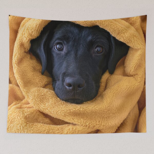 Item preview, Black Lab in Blanket 01 designed and sold by Elisabeth Lucas.