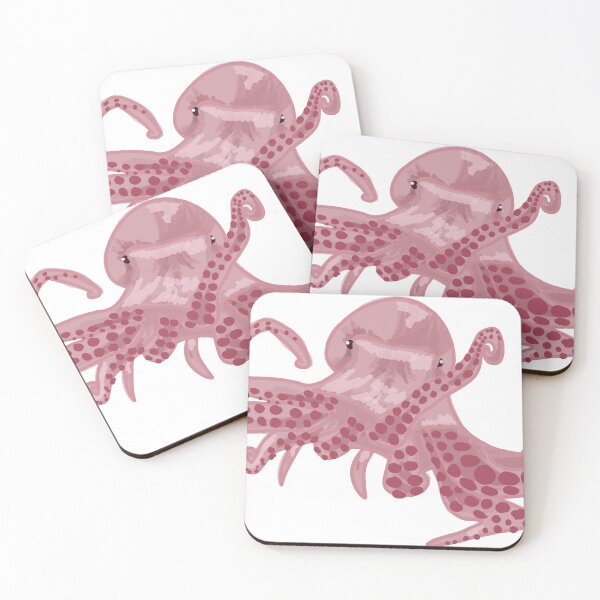 Item preview, Pink octopus designed and sold by Katyslittlestickershop.