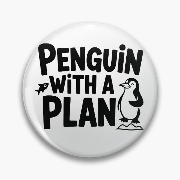 Item preview, Penguin With a Plan designed and sold by theartfulaspie.