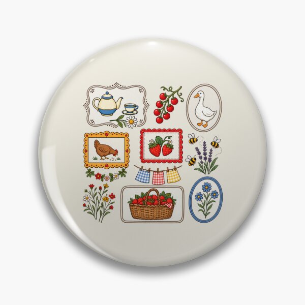 Item preview, Cottage Garden Harvest Farmhouse Collage designed and sold by NaniLoom.