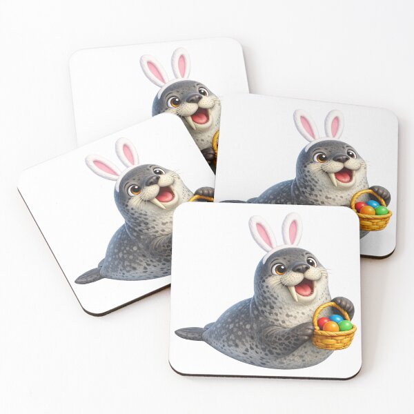 Item preview, Leopard Seal Easter Bunny designed and sold by Sillytoe.