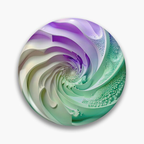 Item preview, Mint Green and Violet Geometric Spiral designed and sold by Vicky Brago-Mitchell®.