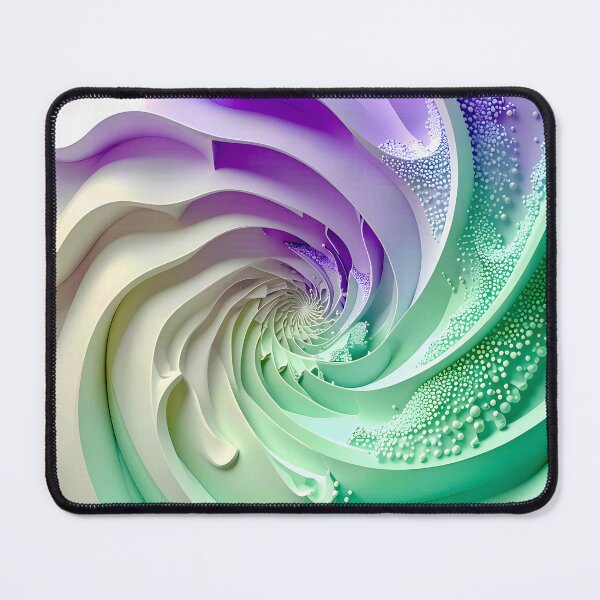 Item preview, Mint Green and Violet Geometric Spiral designed and sold by Vicky Brago-Mitchell®.