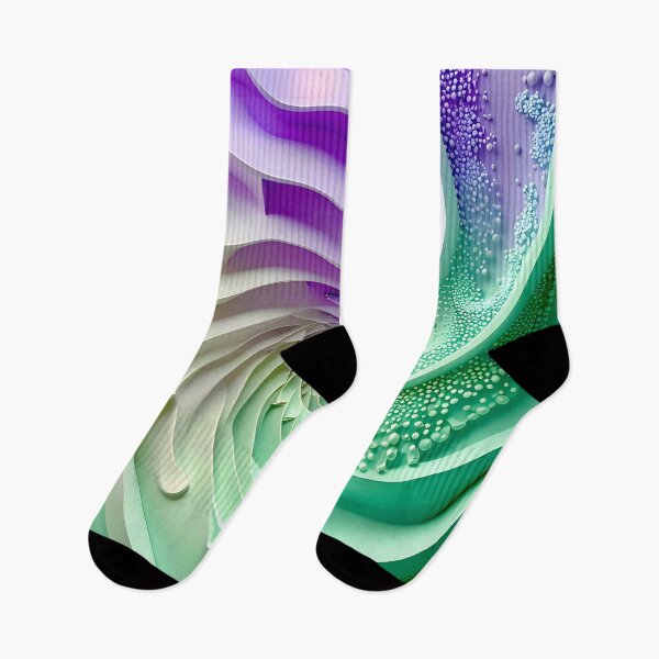Item preview, Mint Green and Violet Geometric Spiral designed and sold by Vicky Brago-Mitchell®.