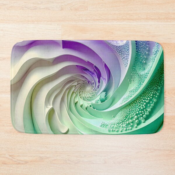 Item preview, Mint Green and Violet Geometric Spiral designed and sold by Vicky Brago-Mitchell®.
