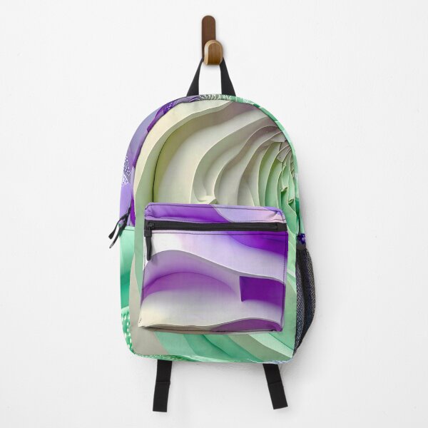 Item preview, Mint Green and Violet Geometric Spiral designed and sold by Vicky Brago-Mitchell®.