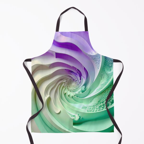 Item preview, Mint Green and Violet Geometric Spiral designed and sold by Vicky Brago-Mitchell®.