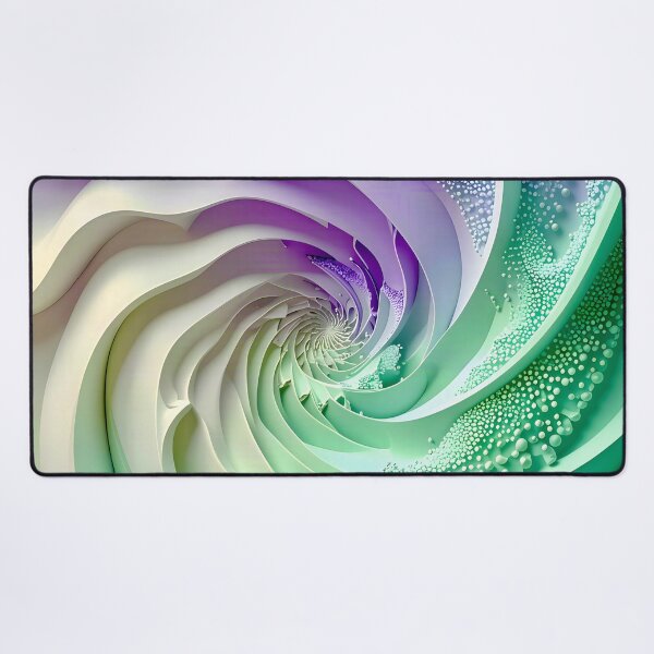 Item preview, Mint Green and Violet Geometric Spiral designed and sold by Vicky Brago-Mitchell®.