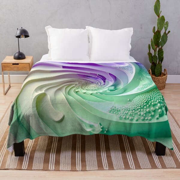 Item preview, Mint Green and Violet Geometric Spiral designed and sold by Vicky Brago-Mitchell®.