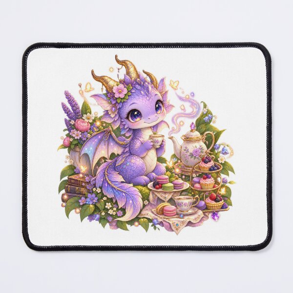 Item preview, Cute Purple Dragon Tea Party designed and sold by jgvisualarts.