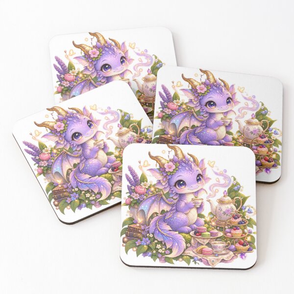 Item preview, Cute Purple Dragon Tea Party designed and sold by jgvisualarts.