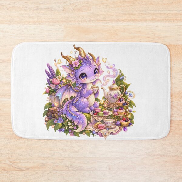 Item preview, Cute Purple Dragon Tea Party designed and sold by jgvisualarts.