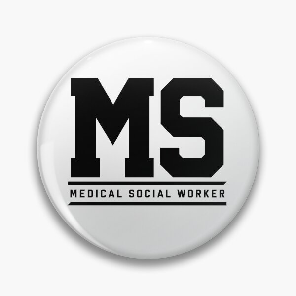 Item preview, Medical Social Worker - Bold MS Badge Design designed and sold by medicalkinoko.