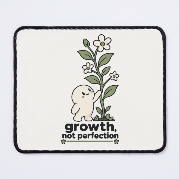 Item preview, Growth Not Perfection Cute Self Care Character Sticker Mental Health Decor designed and sold by QCena.