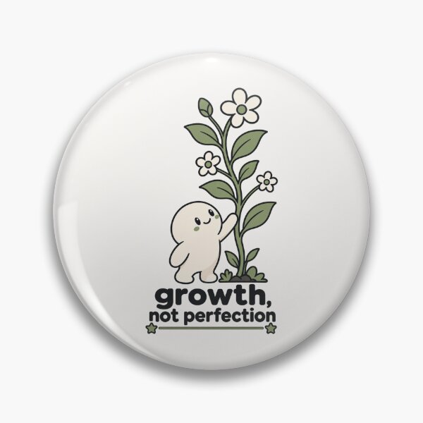 Item preview, Growth Not Perfection Cute Self Care Character Sticker Mental Health Decor designed and sold by QCena.