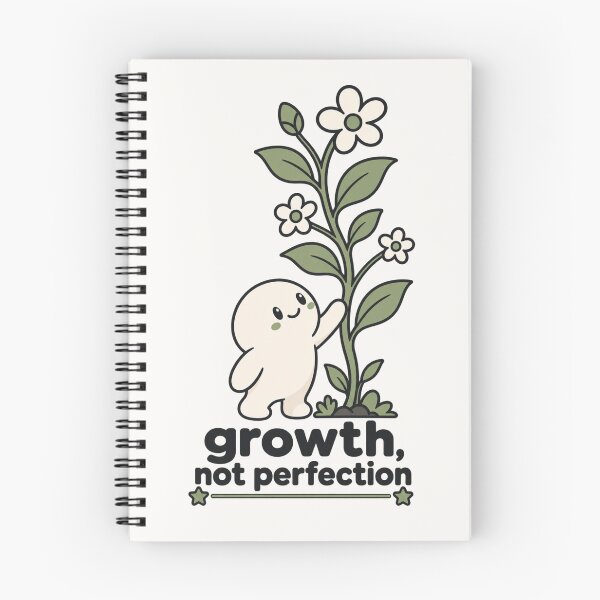 Item preview, Growth Not Perfection Cute Self Care Character Sticker Mental Health Decor designed and sold by QCena.