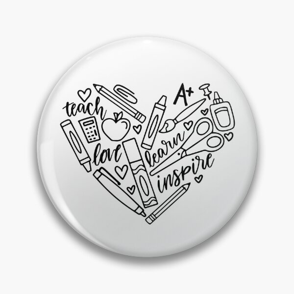 Item preview, Teach Love Inspire Back To School Teacher Life Heart Design designed and sold by gunaone-design.