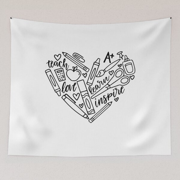 Item preview, Teach Love Inspire Back To School Teacher Life Heart Design designed and sold by gunaone-design.