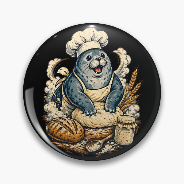 Item preview, Seal Chef Making Sourdough Bread  designed and sold by palaco210.