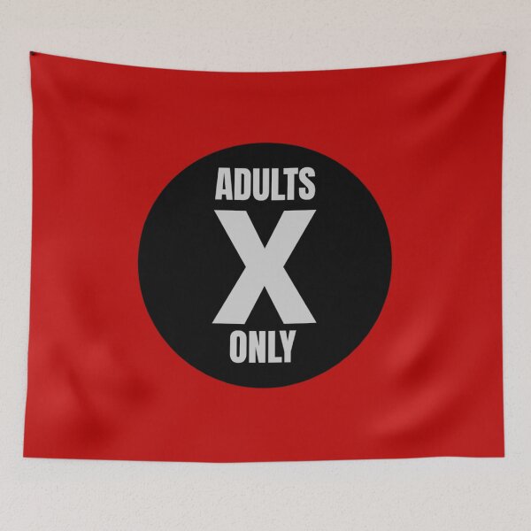 Item preview, Adults Only X – Bold Black and Red Graphic Design designed and sold by destelloacido.