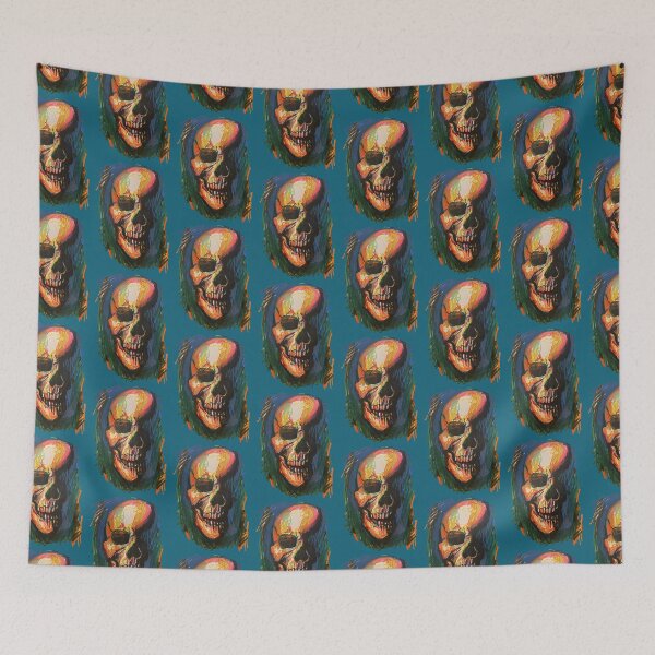 Item preview, Colorful Skull Drawing Spooky designed and sold by Tarottt.
