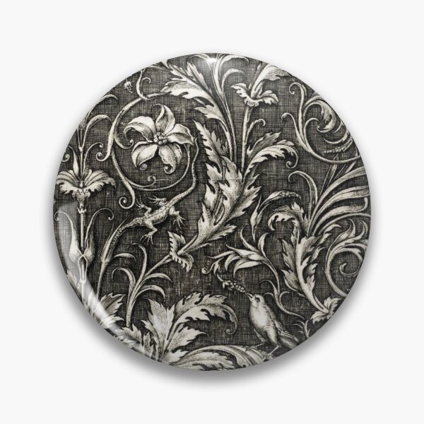 Item preview, Vintage Botanical Birds – Antique Floral Engraving Pattern designed and sold by destelloacido.