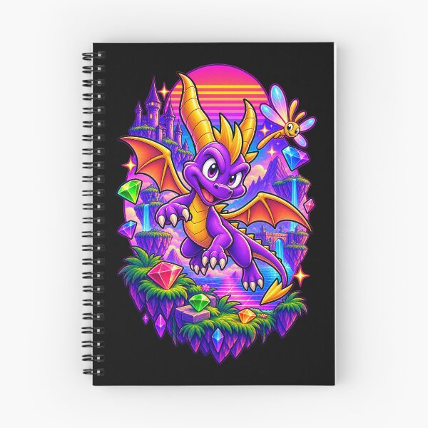 Item preview, Spyro & Sparx: The Neon Gem Quest - Synthwave Dragon designed and sold by Rosteri.