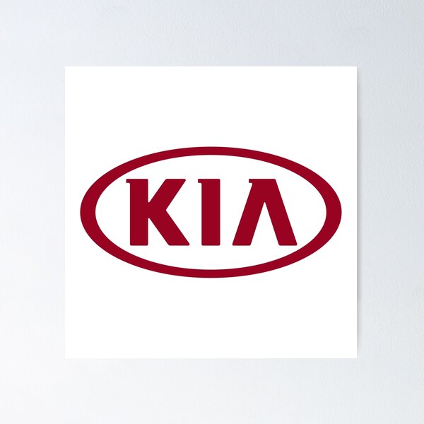 Item preview, Kia Red Oval Emblem Classic Automotive Logo designed and sold by nicwe.