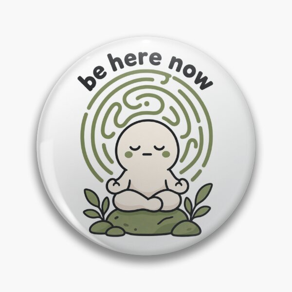 Item preview, Be Here Now Mindfulness Meditating Character Cute Mental Health Sticker designed and sold by QCena.