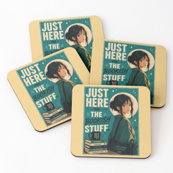 Item preview, Just Here for the Bookish Stuffa designed and sold by Noirvasca.