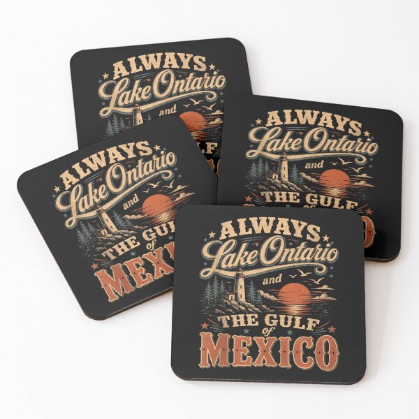 Item preview, Always Lake Ontario and The Gulf of Mexico Lighthouse Sunset Vintage Typography Fan Apparel designed and sold by Sendowart.