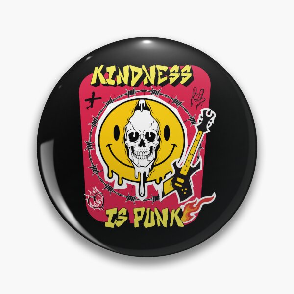 Item preview, Skull Melting Smiley Face - Kindness is Punk designed and sold by FemmePod.