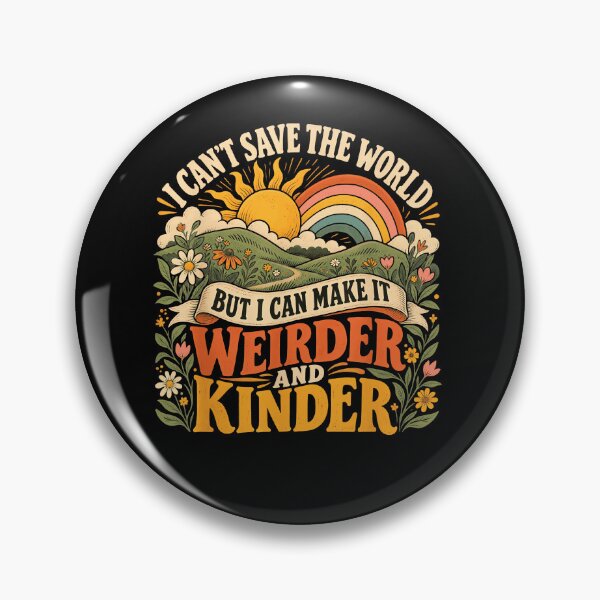 Item preview, I Cant Save The World But I Can Make It Weirder And Kinder Rainbow Nature Fan Apparel designed and sold by Sendowart.