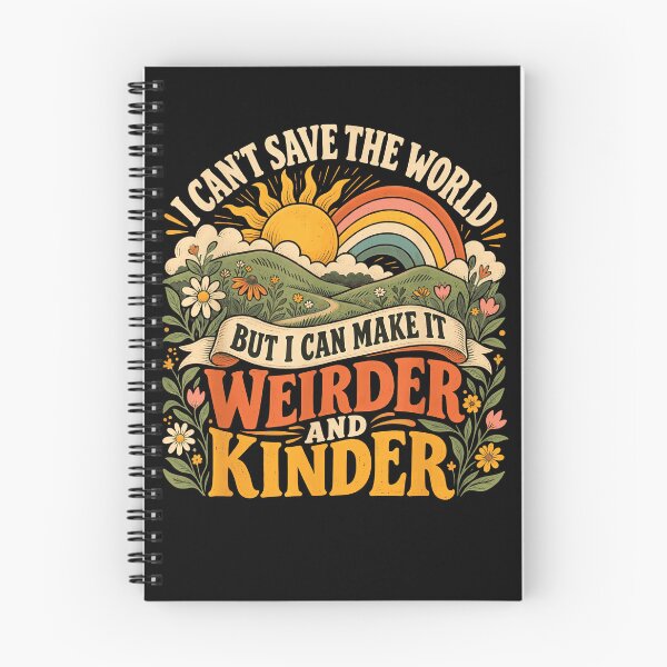 Item preview, I Cant Save The World But I Can Make It Weirder And Kinder Rainbow Nature Fan Apparel designed and sold by Sendowart.
