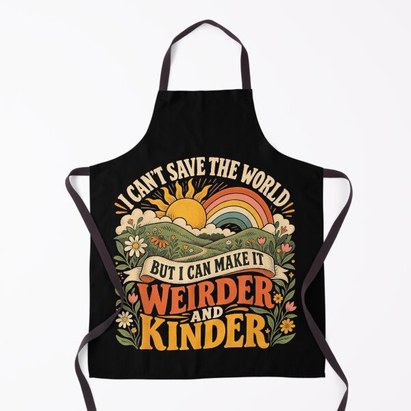 Item preview, I Cant Save The World But I Can Make It Weirder And Kinder Rainbow Nature Fan Apparel designed and sold by Sendowart.