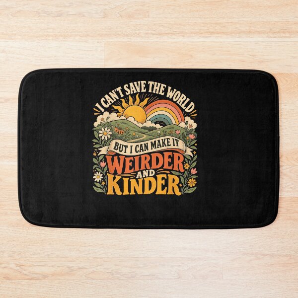 Item preview, I Cant Save The World But I Can Make It Weirder And Kinder Rainbow Nature Fan Apparel designed and sold by Sendowart.